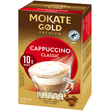 Mokate Gold Premium Instant Cappuccino (10 Sachets) - Discount Coffee