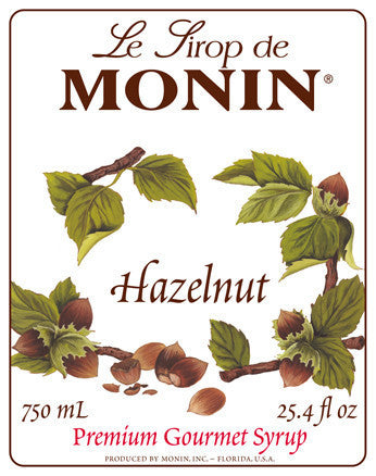 Monin Hazelnut Flavouring Syrup (1 Litre) - DiscountCoffee