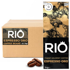 Rio Espresso Oro Coffee Beans (4x1kg) Italian Roast Coffee Image