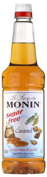 Monin Sugar Free Caramel Flavouring Syrup (1 Litre) - DiscountCoffee