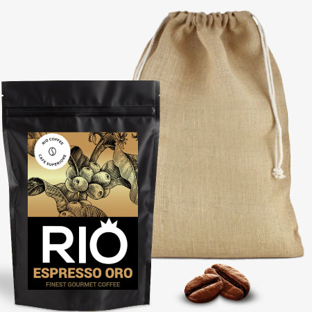 Rio Oro Coffee Beans In Hessian Sack (200g) | Discount Coffee