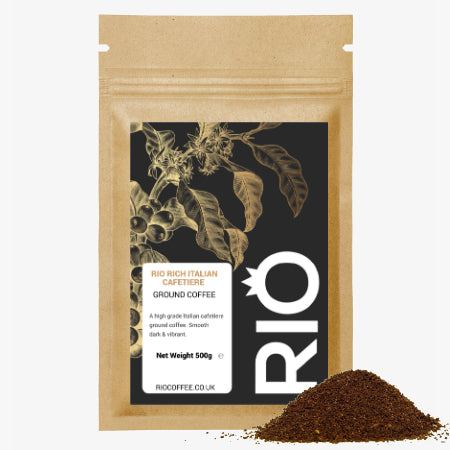 Rio Rich Italian Roast Cafetiere Ground Coffee (8 x 500g) | Discount Coffee
