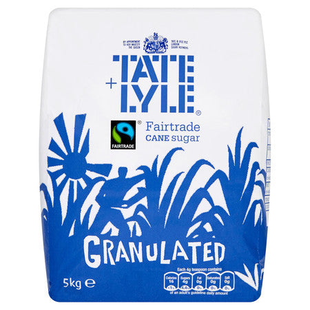 Tate & Lyle Fairtrade Granulated White Sugar 5kg - DiscountCoffee