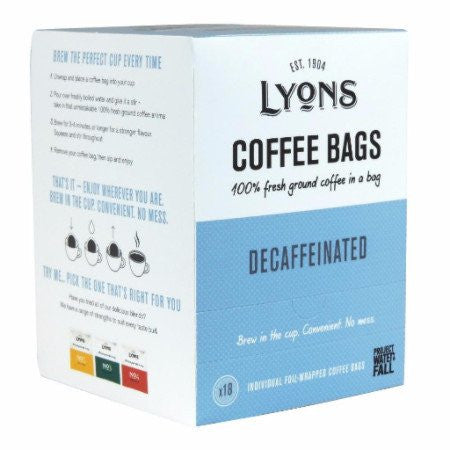 Lyons Decaf Coffee Bags (18x7g)