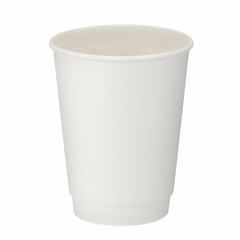 12oz Double Wall Cups - White (100) - Discount Coffee