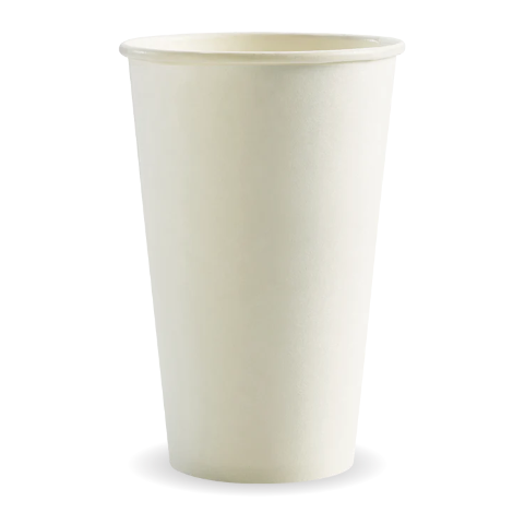 16oz Single Wall White Paper Cups (100) - Discount Coffee