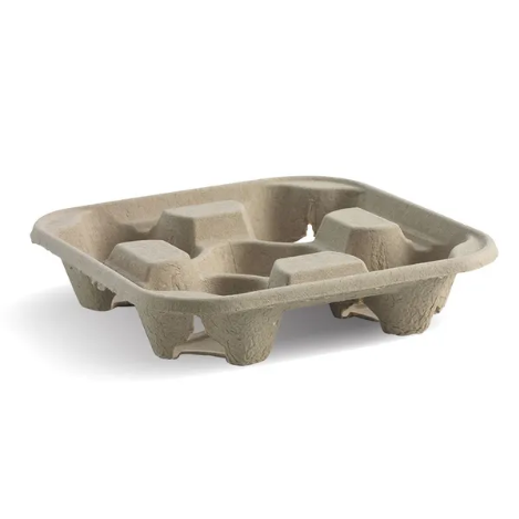 60 Pcs Disposable Cup Carrier With Handle | Assemblable Coffee Drink