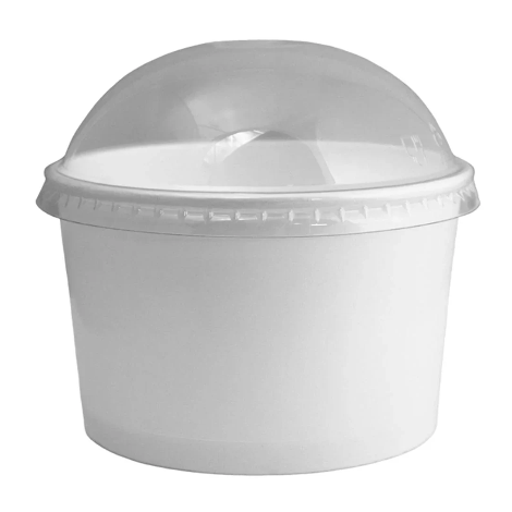 5oz Ice Cream Domed PET Lid (50 Lids)