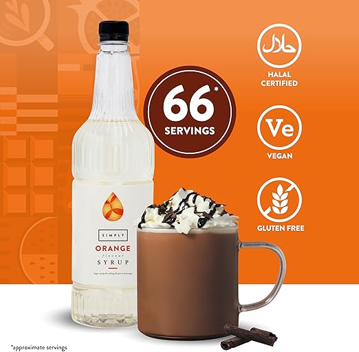 Simply Orange Flavouring Syrup (1 Litre) - Discount Coffee