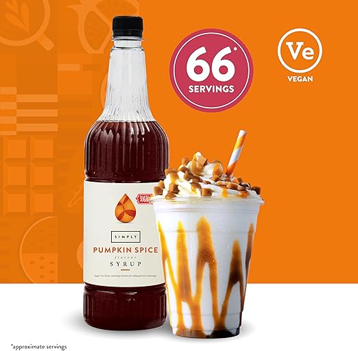 Simply Sugar Free Pumpkin Spice Flavouring Syrup (1 Litre) - Discount Coffee