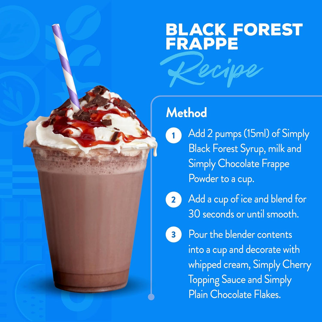 Simply Black Forest Flavouring Syrup (1 Litre) - Discount Coffee