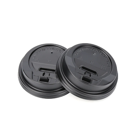 8-10oz Black Sip Lids (500) - Discount Coffee