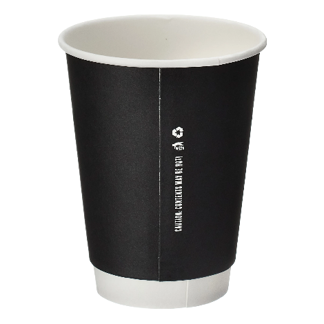 12oz Black Double Wall Paper Cups 