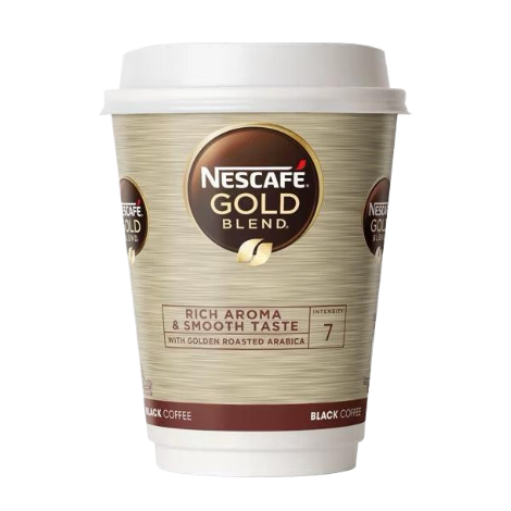 Nescafe & Go - Gold Blend Black Coffee - 12oz Foil Sealed Drinks (8 Cups) - Discount Coffee