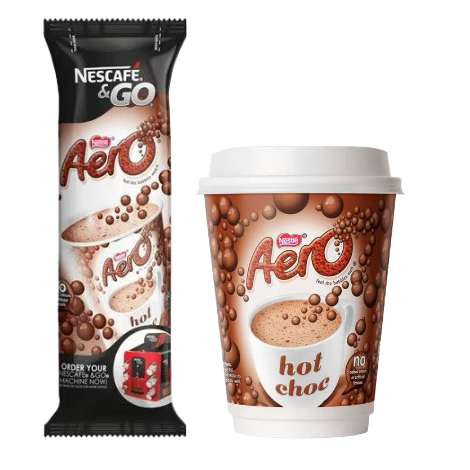 Nescafe & Go - Aero Hot Chocolate - 12oz Foil Sealed Drinks (8 Cups) - Discount Coffee