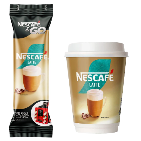 Nescafe & Go - Latte - 12oz Foil Sealed Drinks (8 Cups) - Discount Coffee