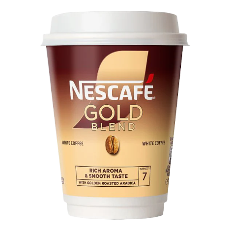 Nescafe & Go - Gold Blend White Coffee - 12oz Foil Sealed Drinks (8 Cups) - Discount Coffee