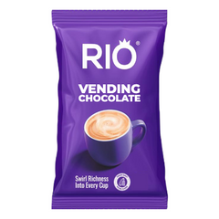 Rio Instant Vending Hot Chocolate (1kg) A picture of a purple bag of a Rio Vending Hot Chocolate Powder on a white background - Discount Coffee