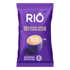 Rio Belgian Gold Premium Hot Chocolate (1kg) A picture of a purple bag of Rio Belgian Gold Premium Hot Chocolate on a white background - Discount Coffee
