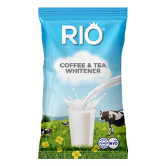 Rio Coffee Whitener - Instant Vending (500g) A picture of a blue & white bag of Rio Tea & Coffee Whitener on a white background- Discount Coffee