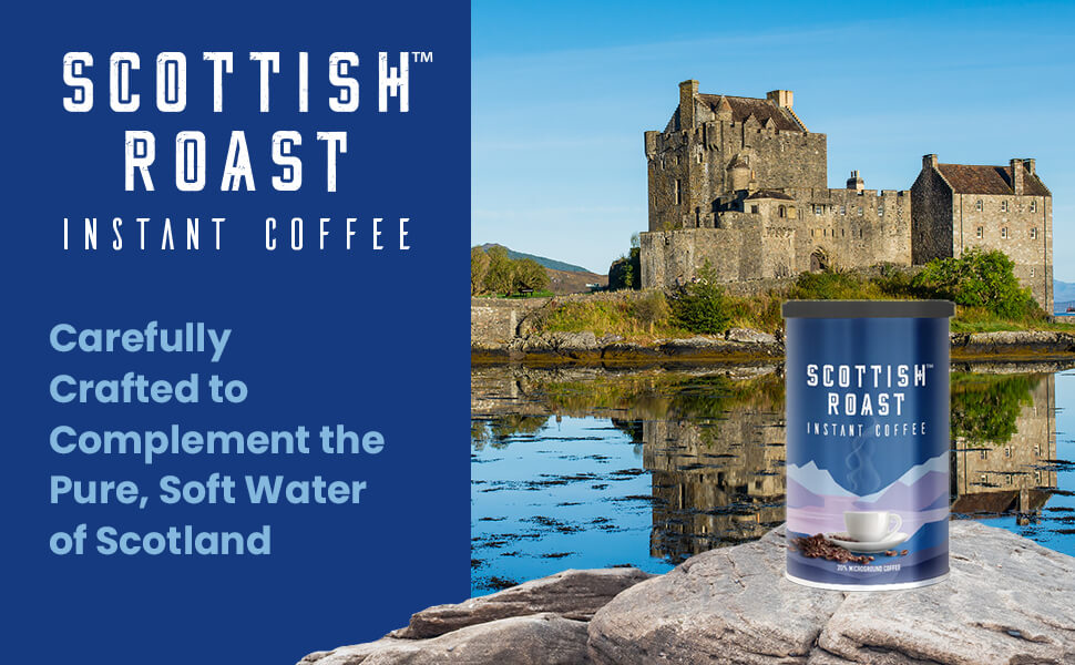 scottish roast instant coffee with castle