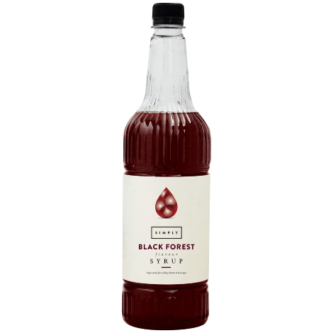 Simply Black Forest Flavouring Syrup (1 Litre) - Discount Coffee