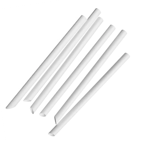 Bubble Tea Paper Straws - White (250) - Discount Coffee