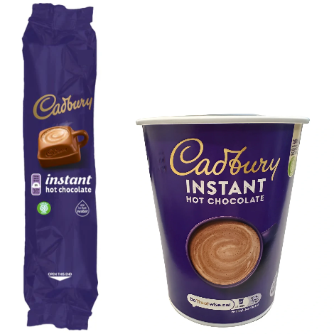12oz Foil Sealed Drinks - Cadbury Hot Chocolate (10 Cups) - Discount Coffee