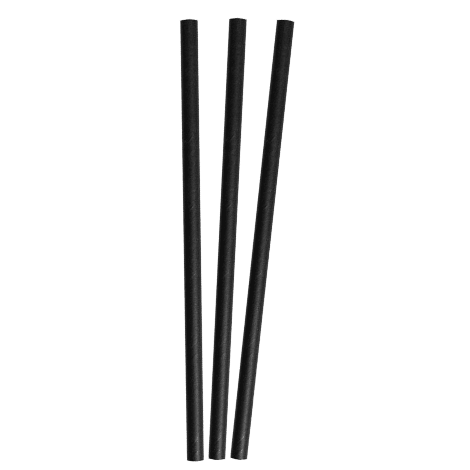 Cocktail Paper Straws - Black (250) - Discount Coffee