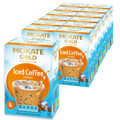 Mokate Instant Caramel Iced Coffee Sachets - Full Case (12 x 8 Sachets) - Discount Coffee