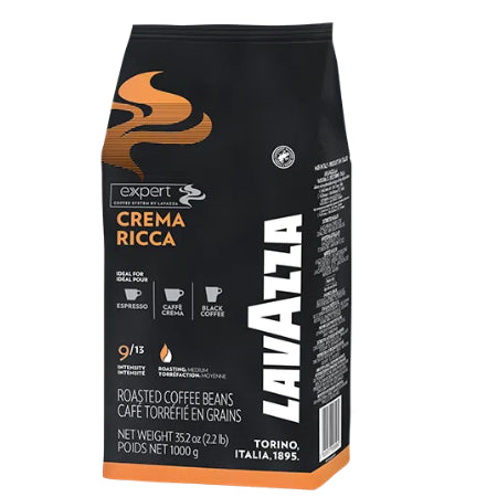 Lavazza Crema Ricca Coffee Beans (1kg) - Discount Coffee