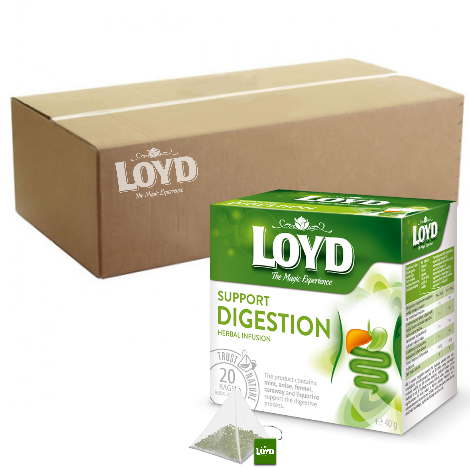 Loyd Support Digestion Herbal Infusion - Full Case (10 x 20 Tea Bags) - Discount Coffee