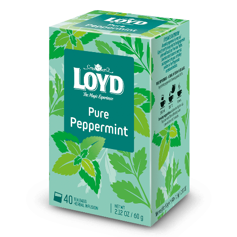 Loyd Pure Peppermint Tea Bags 40 | Refreshing Herbal Tea | UK ...