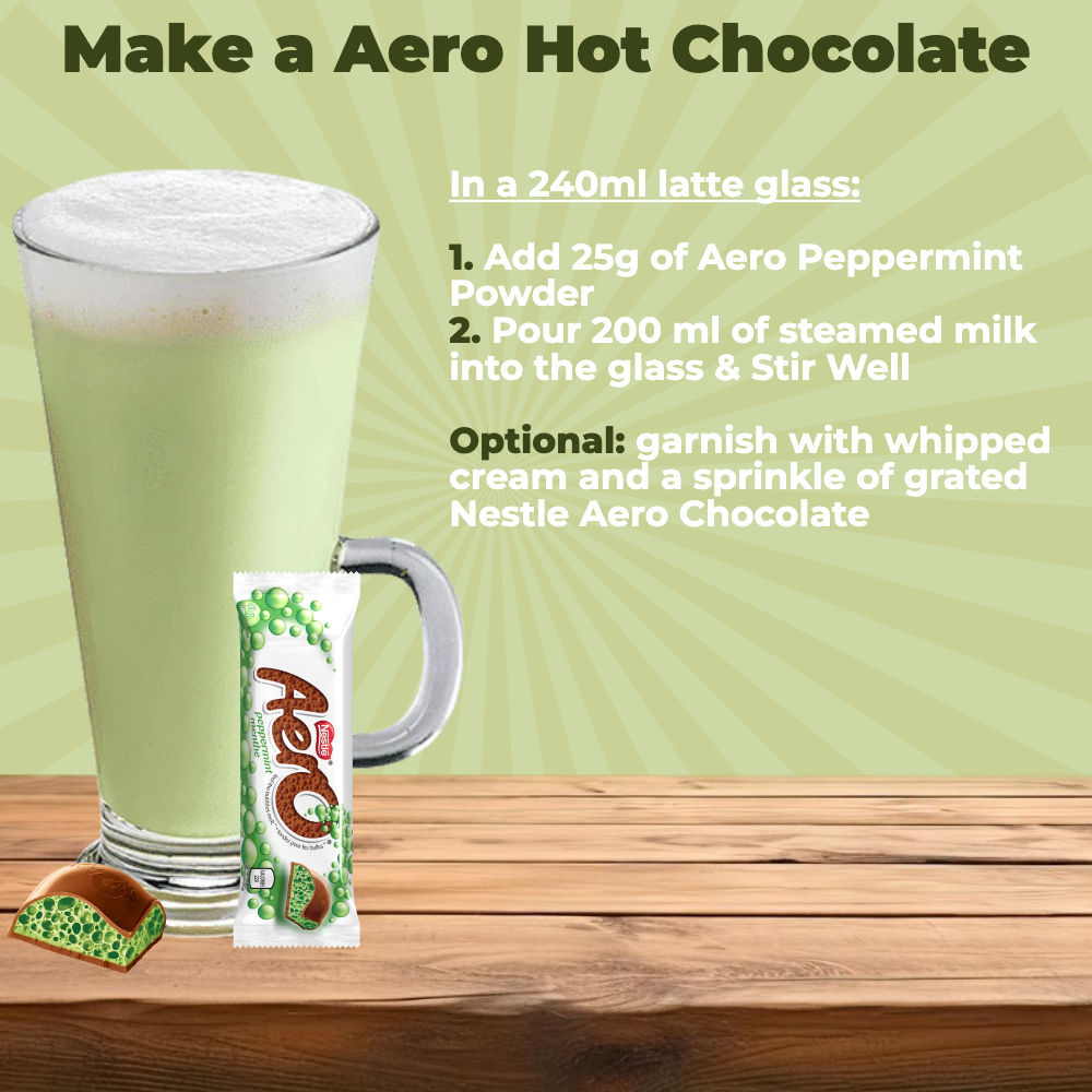 Aero Peppermint Hot Chocolate / Milkshake Powder (1kg)