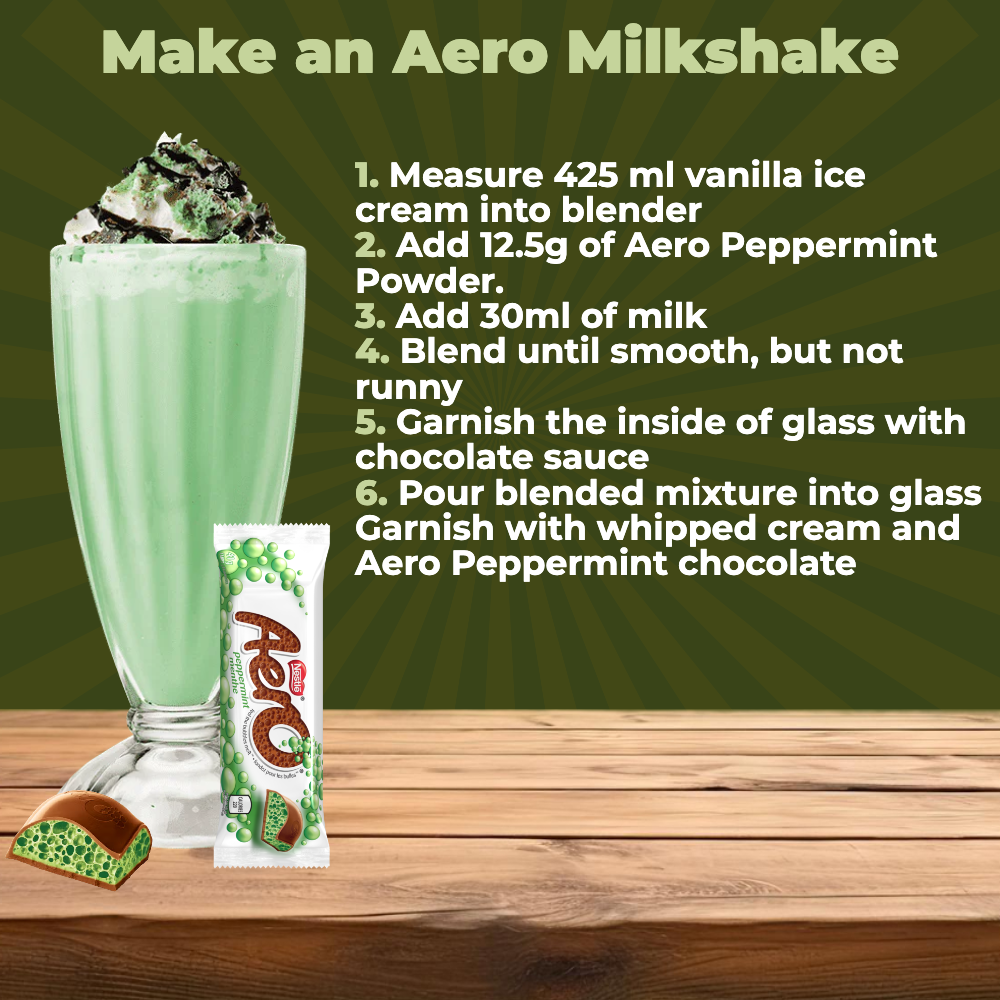 Aero Peppermint Hot Chocolate / Milkshake Powder (1kg)