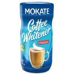 Mokate Coffee Whitener 350g Tub. A picture of Mokate HVO FREE Coffee Creamer Powder (350g) for offices & home on a white background - Discount Coffee