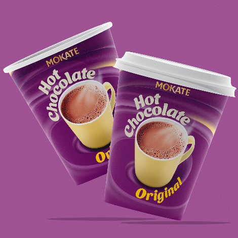 12oz Foil Sealed Drinks - Mokate Hot Chocolate (10 Cups) - Discount Coffee