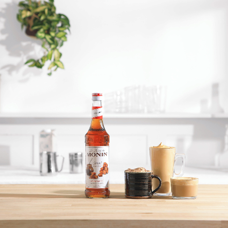 Monin Caramel Flavouring Syrup (700ml) - Discount Coffee