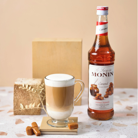 Monin Caramel Flavouring Syrup (700ml) - Discount Coffee