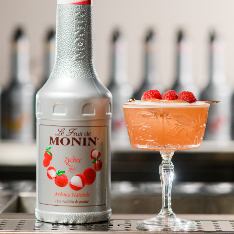 Monin Lychee Fruit Puree Mix | Real Fruit | 1 Litre - Discount Coffee