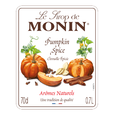 Monin Pumpkin Spice Flavouring Syrup (700ml) - Discount Coffee