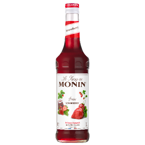 Monin Strawberry Flavouring Syrup (700ml) - Discount Coffee