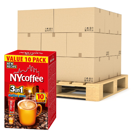 NY Coffee Instant Coffee 3 in 1 Sachets - 200 Cases (Pallet Buy)