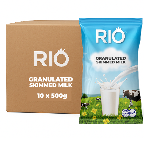 Rio Granulated Skimmed Milk Powder (10 x 500g) Instant Vending - Discount Coffee