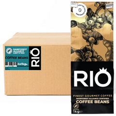 Rio Rainforest Alliance Certified 100% Arabica Coffee Beans (4x1kg)