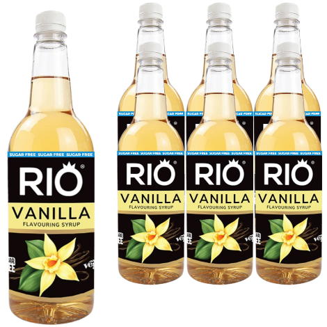 Rio Sugar Free Vanilla Syrup - Full Case (6 x 1 Litre) - Discount Coffee