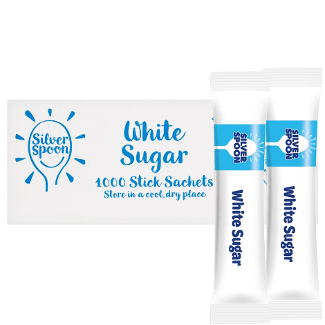 Silver Spoon White Sugar Sticks (1000 Sticks) - Discount Coffee