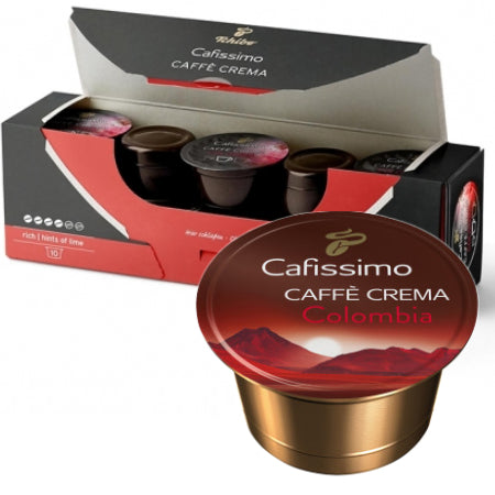 Cafissimo Tchibo Colombia 8 x 10 - Single Origin Capsules. A Picture of a Box of 10 Capsules | Discount Coffee