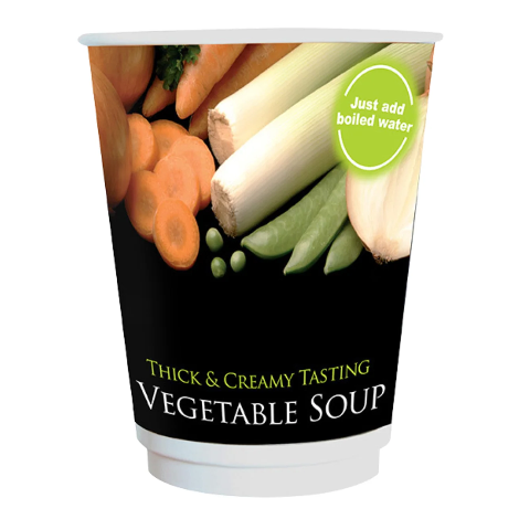 12oz Foil Sealed Drinks - Vegetable Soup (10 Cups)