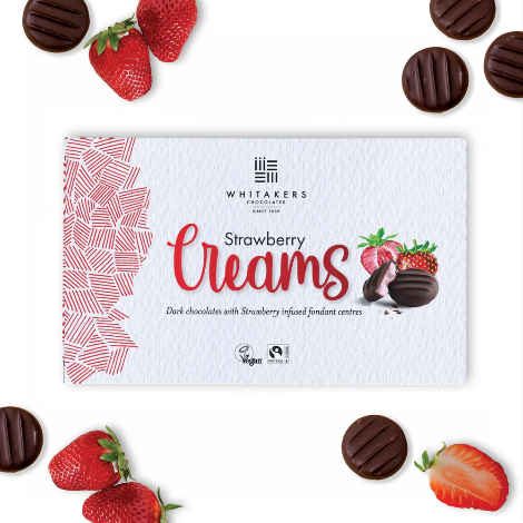 Whitakers Chocolate Strawberry Creams (150g) - Discount Coffee